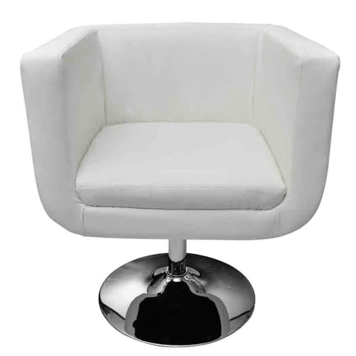 Bar Stool White Faux Leather Gl884