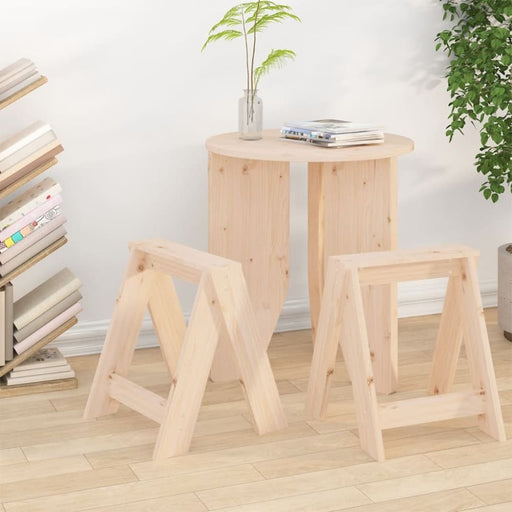 Stools 2 Pcs 40x40x45 Cm Solid Wood Pine Nxtlpk