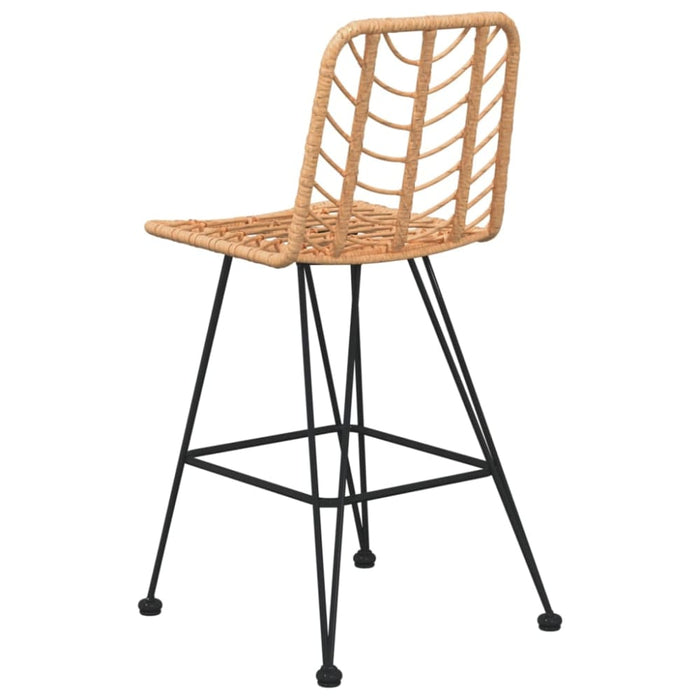 Bar Stools 2 Pcs 45x56x103.5 Cm Pe Rattan and Steel Tokatb
