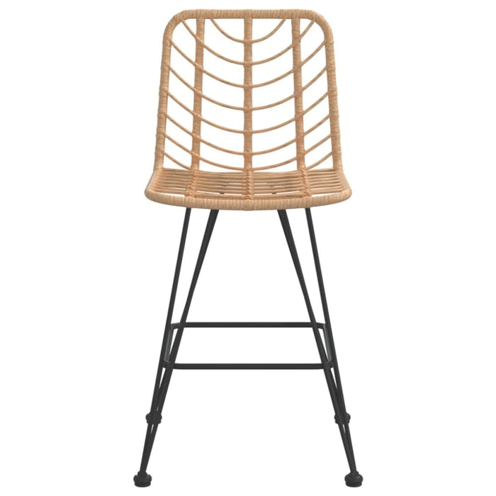Bar Stools 2 Pcs 45x56x103.5 Cm Pe Rattan and Steel Tokatb