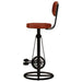 Bar Stools 2 Pcs Black and Brown Real Goat Leather Ttnxop