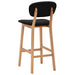 Bar Stools 2 Pcs Black Fabric Xnktit