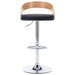 Bar Stools 2 Pcs Black Faux Leather and Bentwood Xntoan