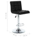 Bar Stools 2 Pcs Black Faux Leather Txtlta
