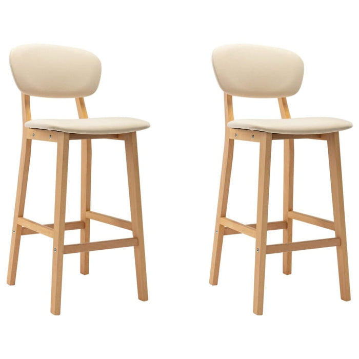 Bar Stools 2 Pcs Cream Fabric Xnktlk