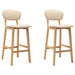 Bar Stools 2 Pcs Cream Fabric Xnktlk