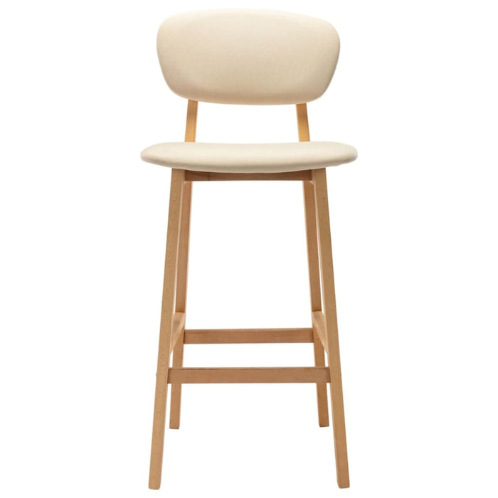 Bar Stools 2 Pcs Cream Fabric Xnktlk