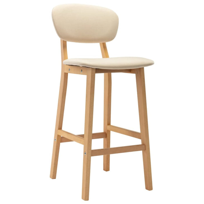 Bar Stools 2 Pcs Cream Fabric Xnktlk