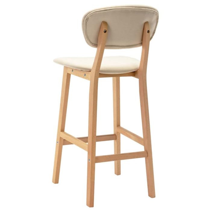 Bar Stools 2 Pcs Cream Fabric Xnktlk