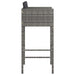 Bar Stools 2 Pcs with Cushions Grey Poly Rattan Gl6711665