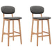 Bar Stools 2 Pcs Dark Grey Fabric Xnktln