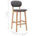Bar Stools 2 Pcs Dark Grey Fabric Xnktln