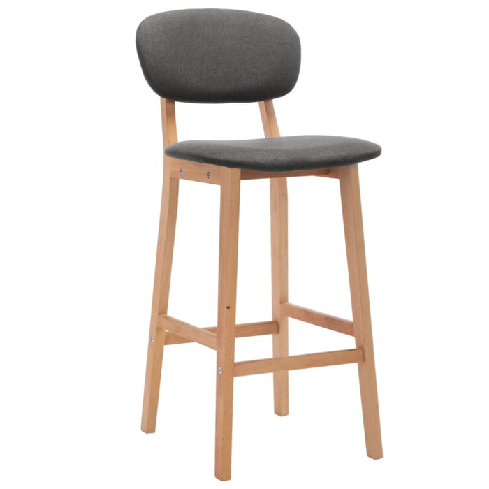 Bar Stools 2 Pcs Dark Grey Fabric Xnktln