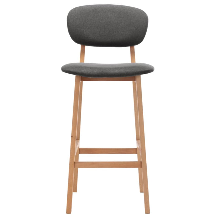 Bar Stools 2 Pcs Dark Grey Fabric Xnktln