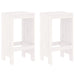 Bar Stools 2 Pcs White 40x36x75 Cm Solid Wood Pine Nxptal