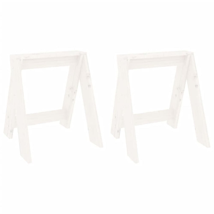 Stools 2 Pcs White 40x40x45 Cm Solid Wood Pine Nxtllb