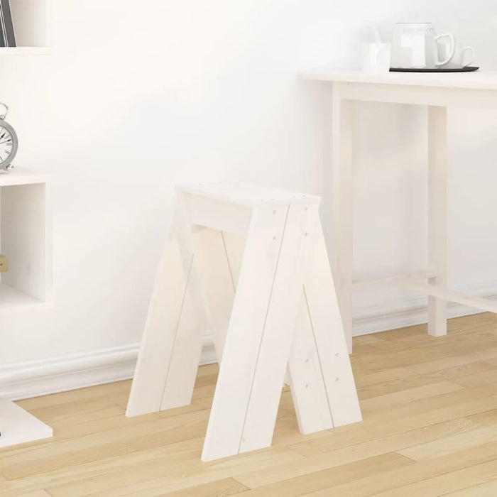 Stools 2 Pcs White 40x40x60 Cm Solid Wood Pine Nxtllp