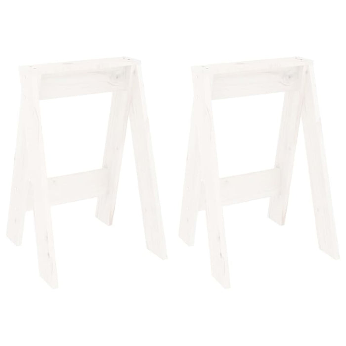 Stools 2 Pcs White 40x40x60 Cm Solid Wood Pine Nxtllp