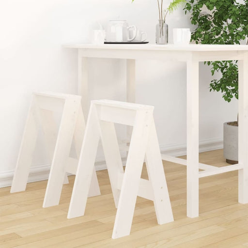 Stools 2 Pcs White 40x40x60 Cm Solid Wood Pine Nxtllp