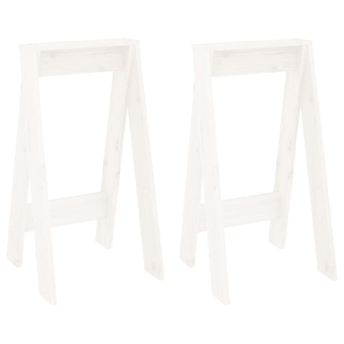 Stools 2 Pcs White 40x40x75 Cm Solid Wood Pine Nxtlib