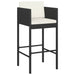 Bar Stools 4 Pcs with Cushions Black Poly Rattan Gl6691666