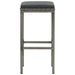 Bar Stools with Cushions 2 Pcs Grey Poly Rattan Gl67811