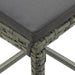 Bar Stools with Cushions 2 Pcs Grey Poly Rattan Gl67811