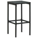Bar Stools with Cushions 3 Pcs Black Poly Rattan Gl6941