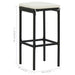 Bar Stools with Cushions 4 Pcs Black Poly Rattan Gl69216