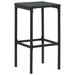 Bar Stools with Cushions 4 Pcs Black Poly Rattan Gl69216