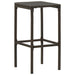 Bar Stools with Cushions 6 Pcs Brown Poly Rattan Gl6881