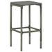 Bar Stools with Cushions 6 Pcs Grey Poly Rattan Gl69615