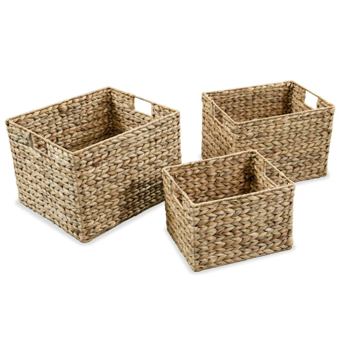 Storage Basket Set 3 Pieces Water Hyacinth Xapakb