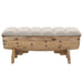 Storage Bench 103x51x44 Cm Solid Wood and Fabric Xapili