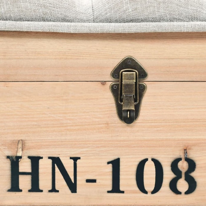 Storage Bench 110 Cm Solid Firwood Ttkxka