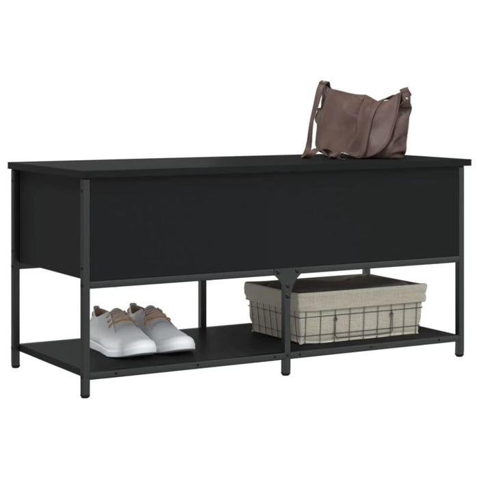 Storage Bench Black 100x42.5x47 Cm Engineered Wood Ntkbxt