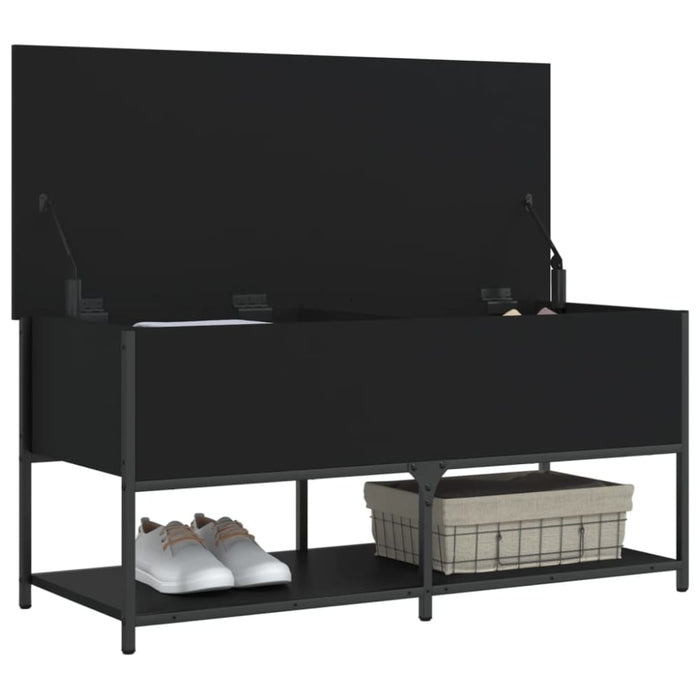 Storage Bench Black 100x42.5x47 Cm Engineered Wood Ntkbxt