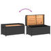 Storage Bench Black 100x50x52 Cm Poly Rattan and Acacia