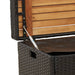 Storage Bench Black 100x50x52 Cm Poly Rattan and Acacia