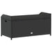 Storage Bench Black 100x50x52 Cm Poly Rattan and Acacia