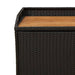 Storage Bench Black 100x50x52 Cm Poly Rattan and Acacia