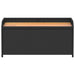 Storage Bench Black 100x50x52 Cm Poly Rattan and Acacia