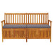 Storage Bench with Cushion 148 Cm Solid Wood Acacia Toliab