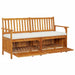 Storage Bench with Cushion 148 Cm Solid Wood Acacia Toliti