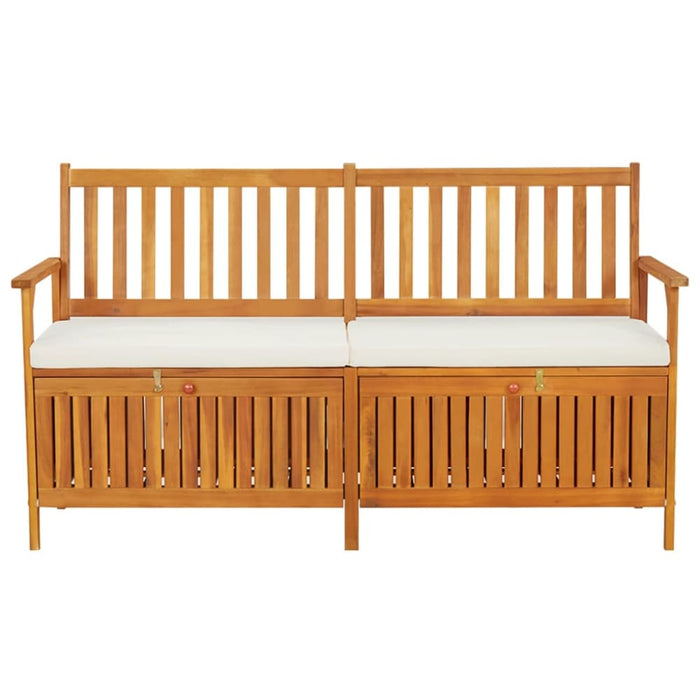 Storage Bench with Cushion 170 Cm Solid Wood Acacia Tolitn