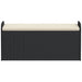 Storage Bench with Cushion Black 115x51x52 Cm Poly Rattan
