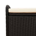 Storage Bench with Cushion Black 115x51x52 Cm Poly Rattan