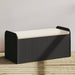 Storage Bench with Cushion Black 115x51x52 Cm Poly Rattan