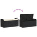 Storage Bench With Cushion Black 115x51x52 Cm Poly Rattan