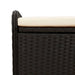 Storage Bench with Cushion Black 80x51x52 Cm Poly Rattan